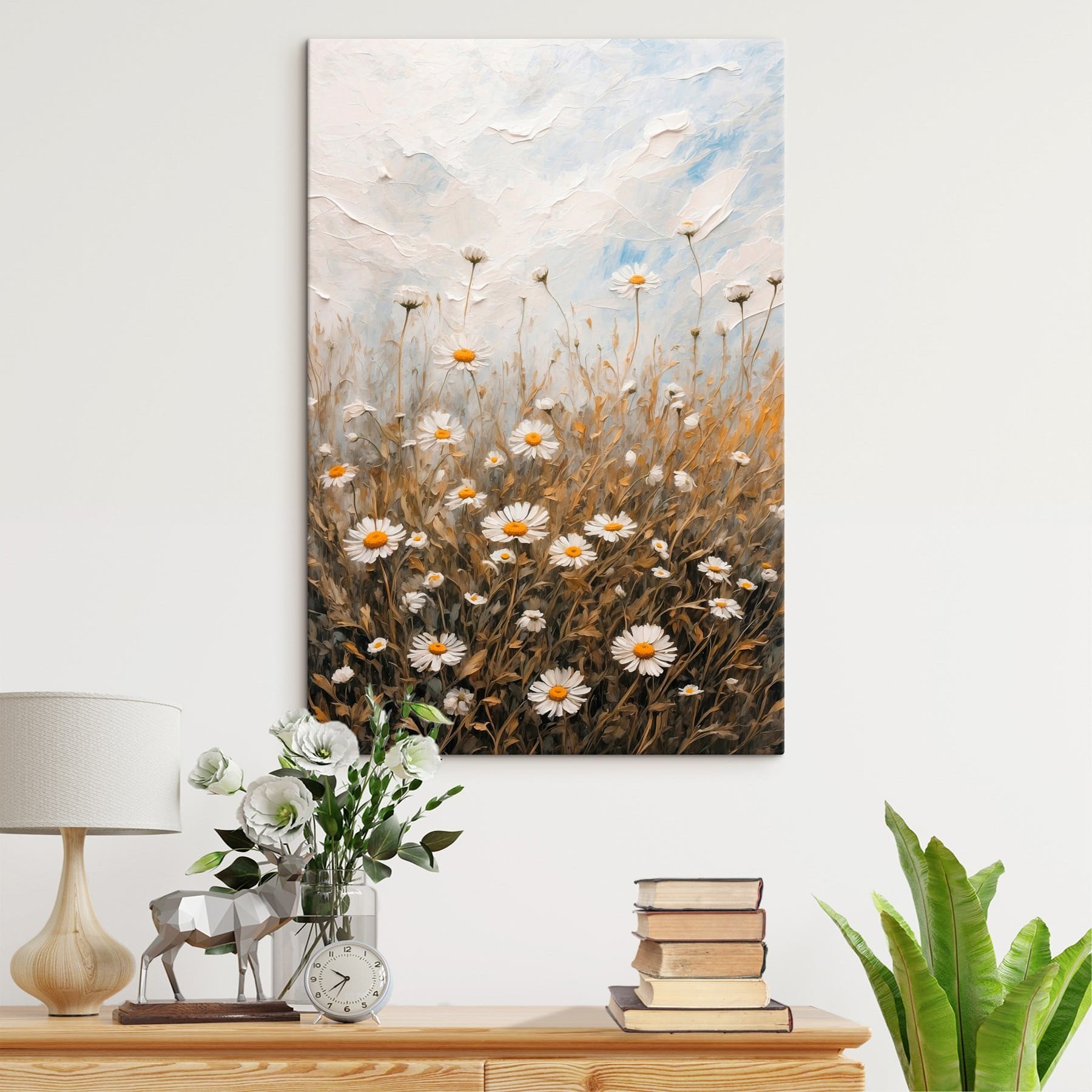 Painting of a field of flowers