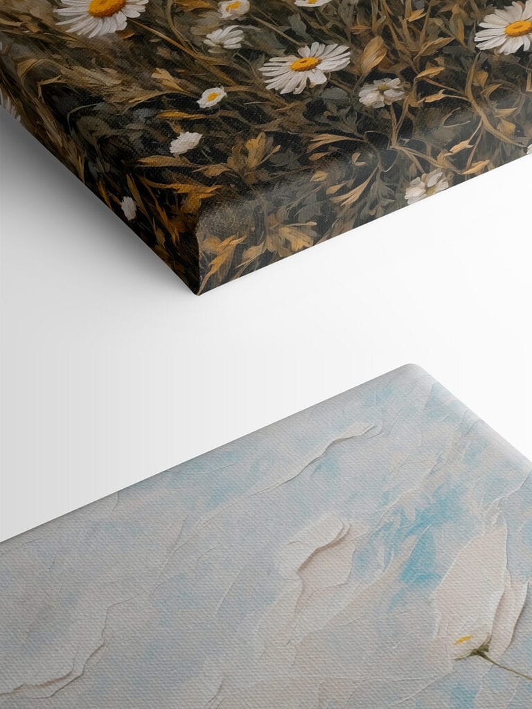 Painting of a field of flowers