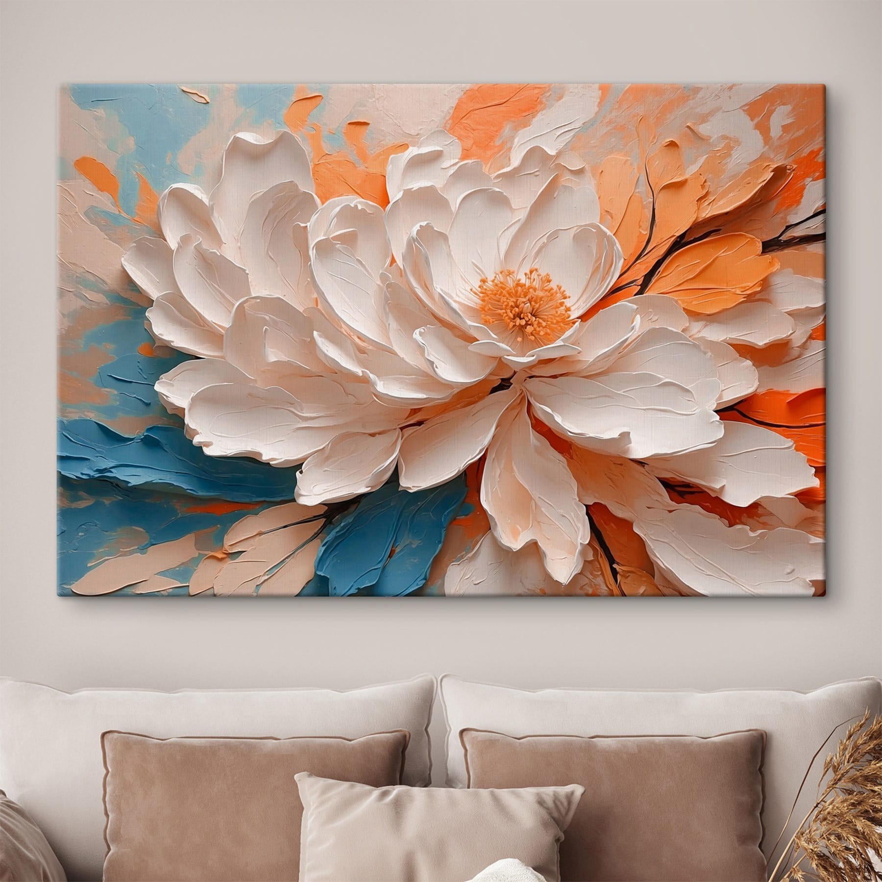 White flower with yellow center