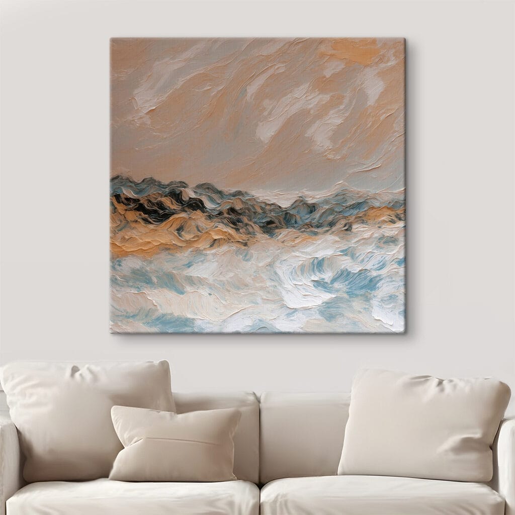 Painting of a mountain range