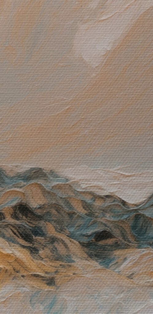Painting of a mountain range