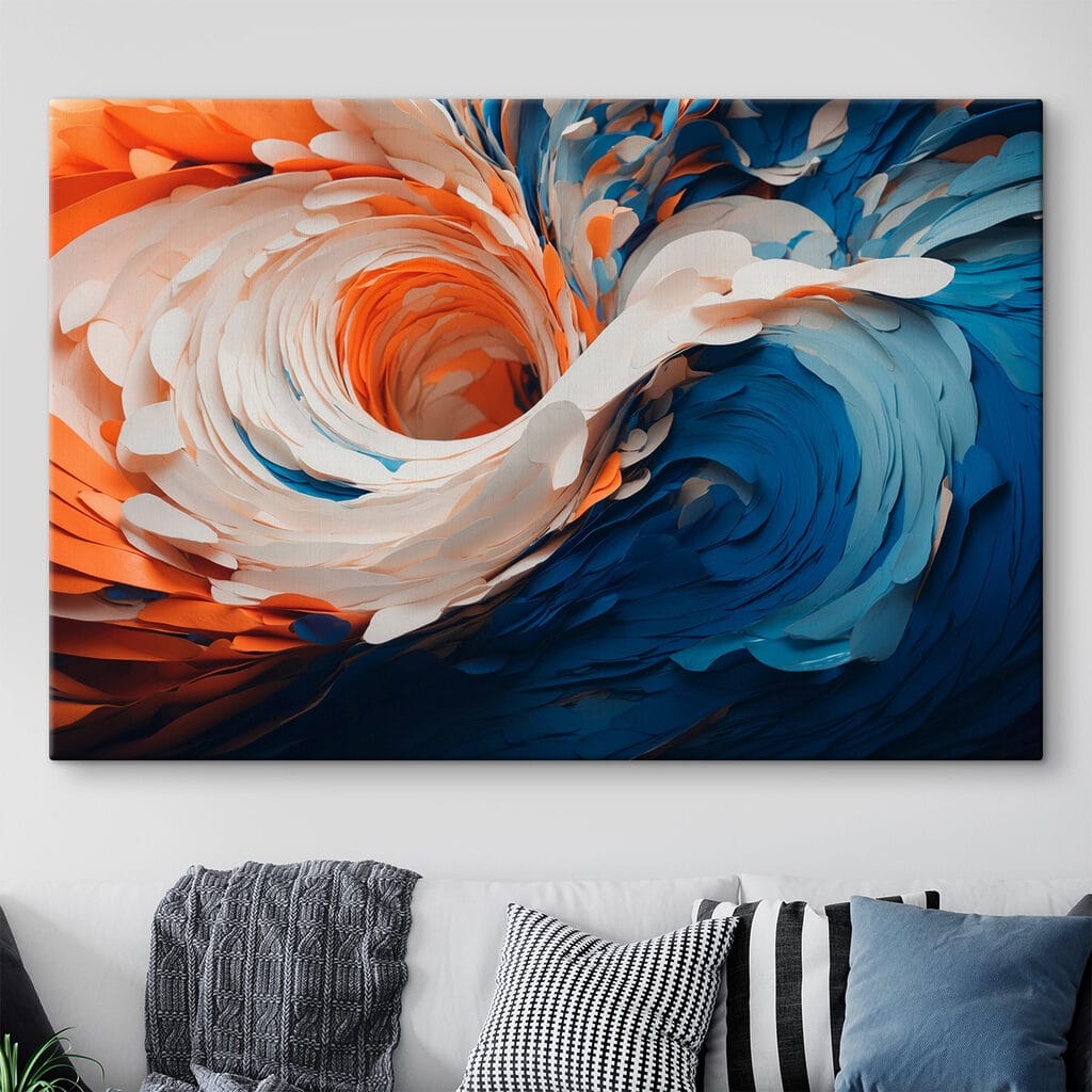 Vibrant swirling colors in motion