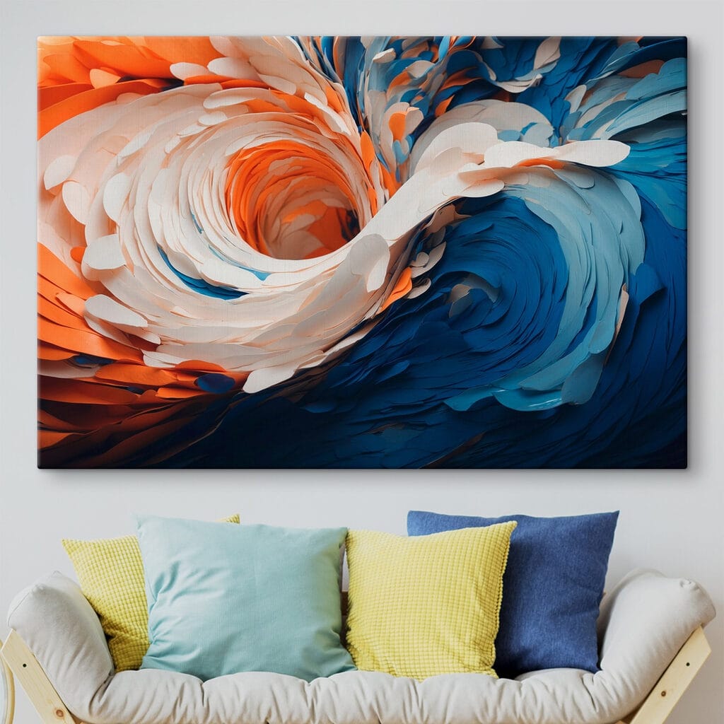 Vibrant swirling colors in motion