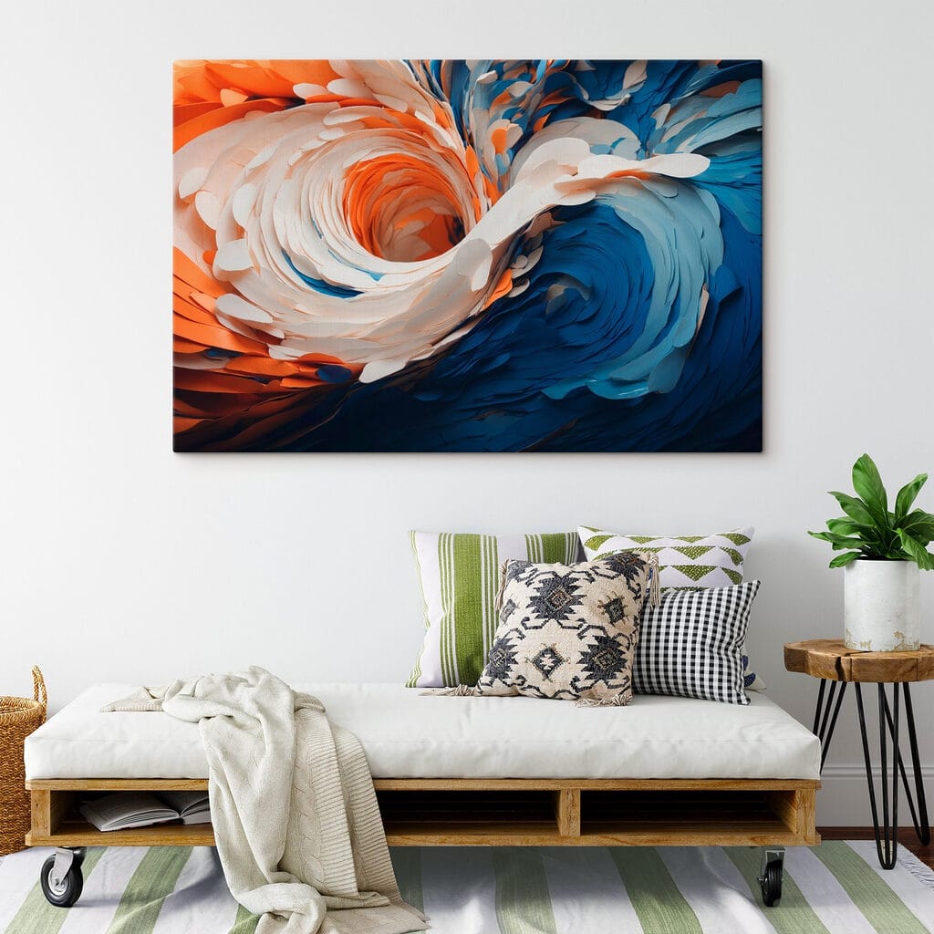 Vibrant swirling colors in motion