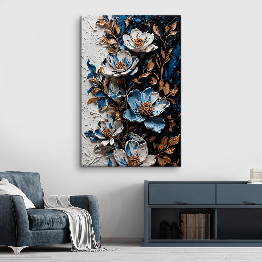 Painting of flowers and leaves Painting of flowers and leaves