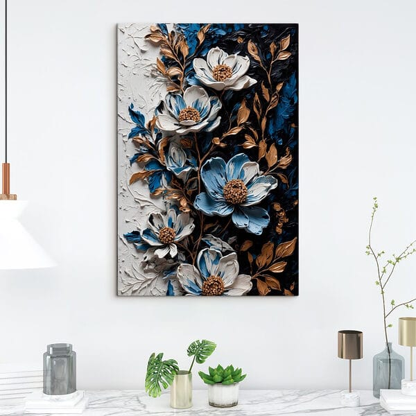 Painting of flowers and leaves Painting of flowers and leaves