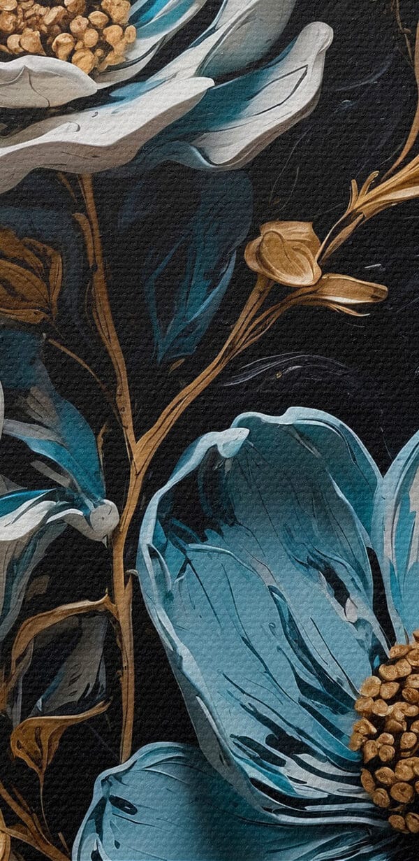 Painting of flowers and leaves Painting of flowers and leaves