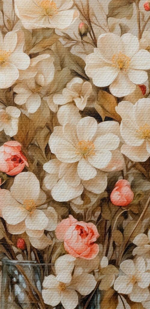 Painting of flowers in a vase Painting of flowers in a vase