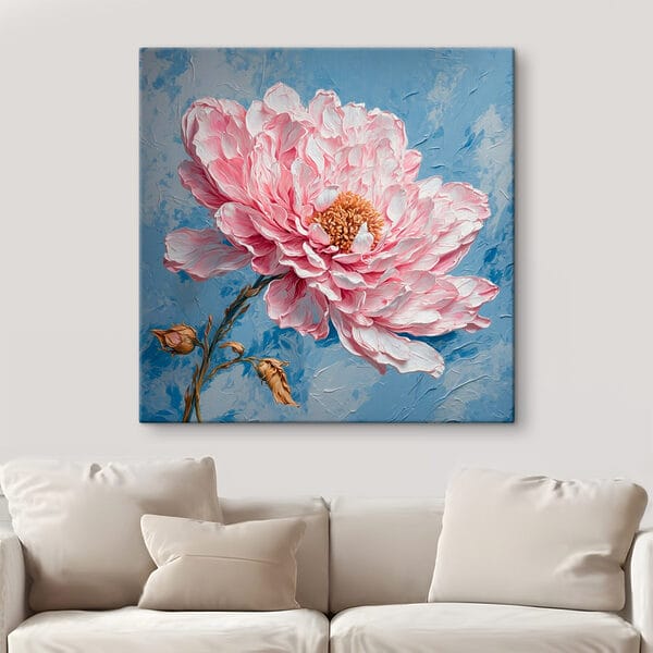 Painting of a pink flower Painting of a pink flower
