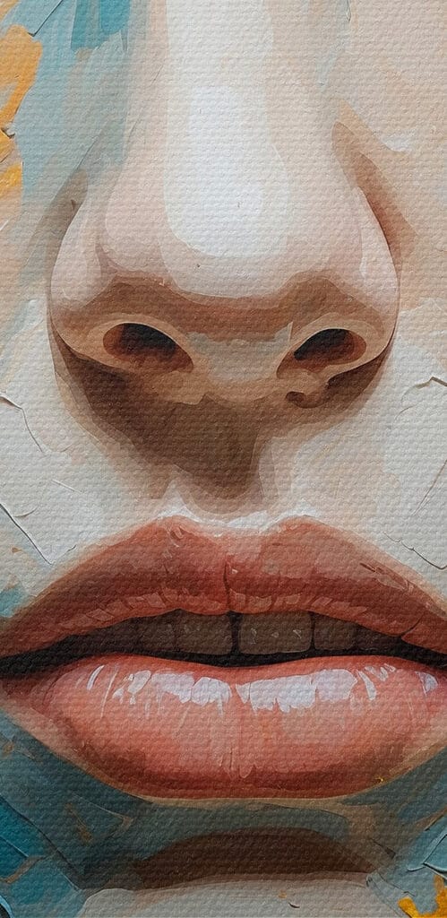 Woman with paint on her face Woman with paint on her face