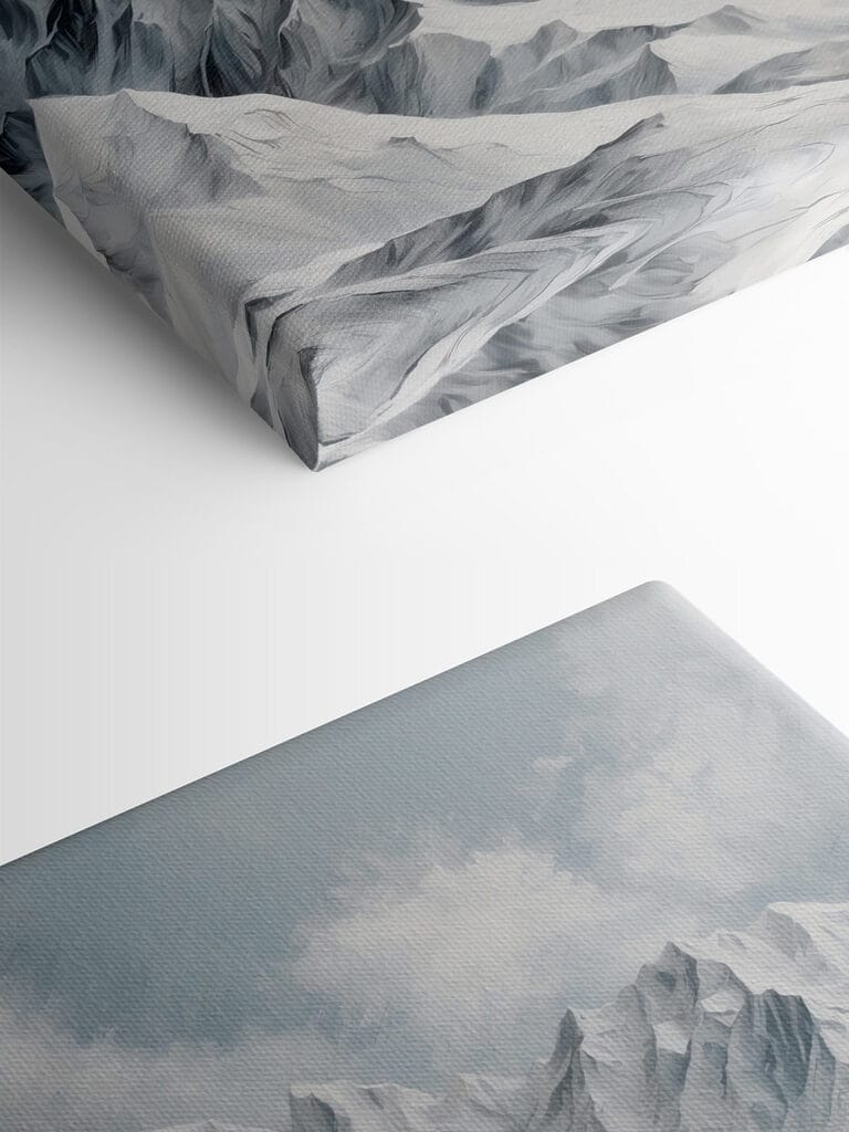 Mountain range with snow