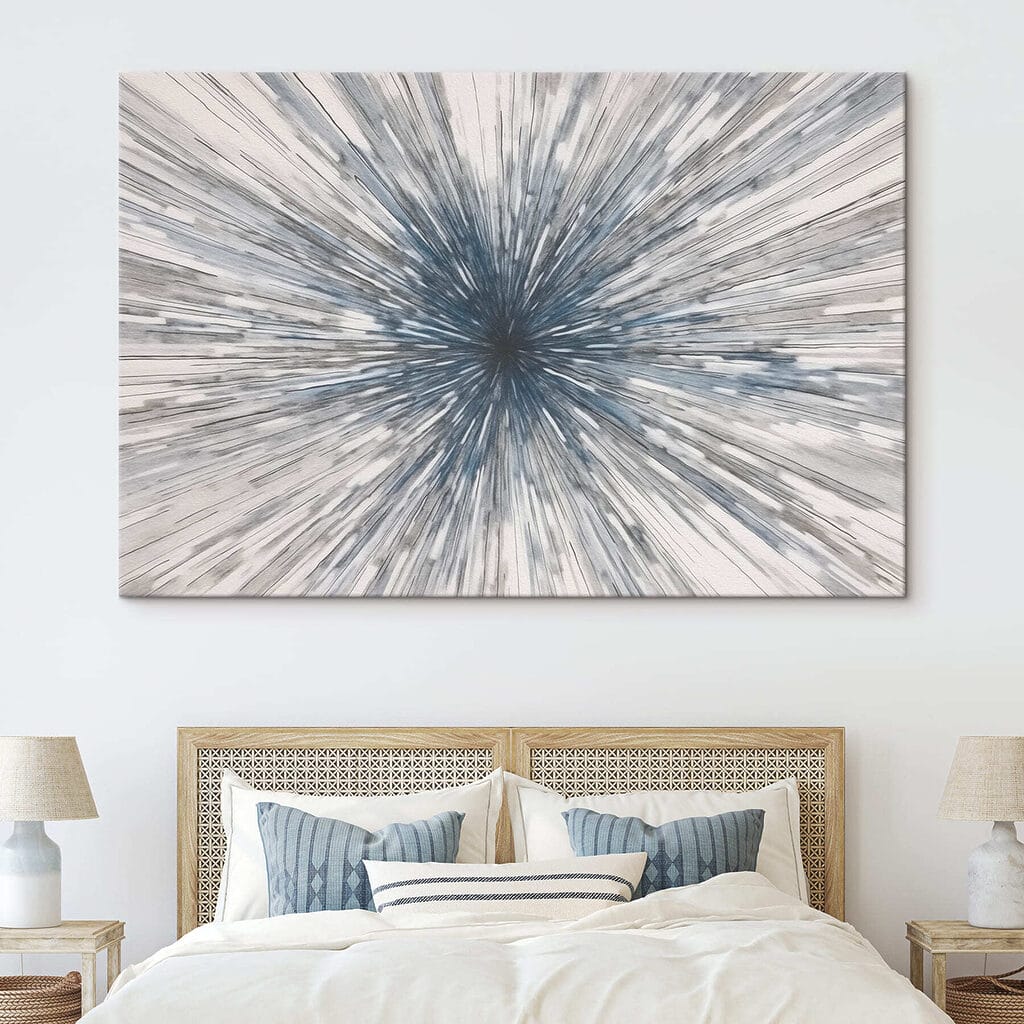 Grey and white burst