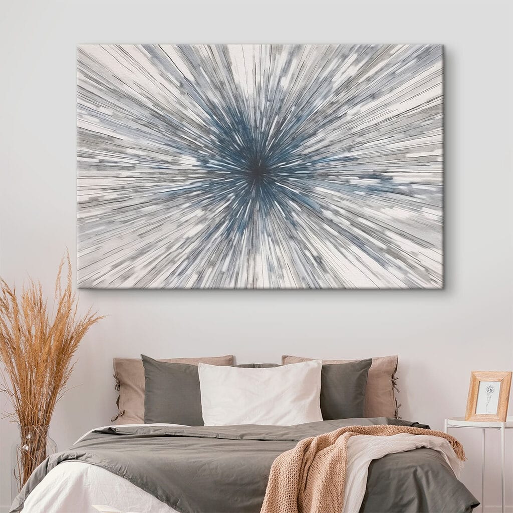 Grey and white burst