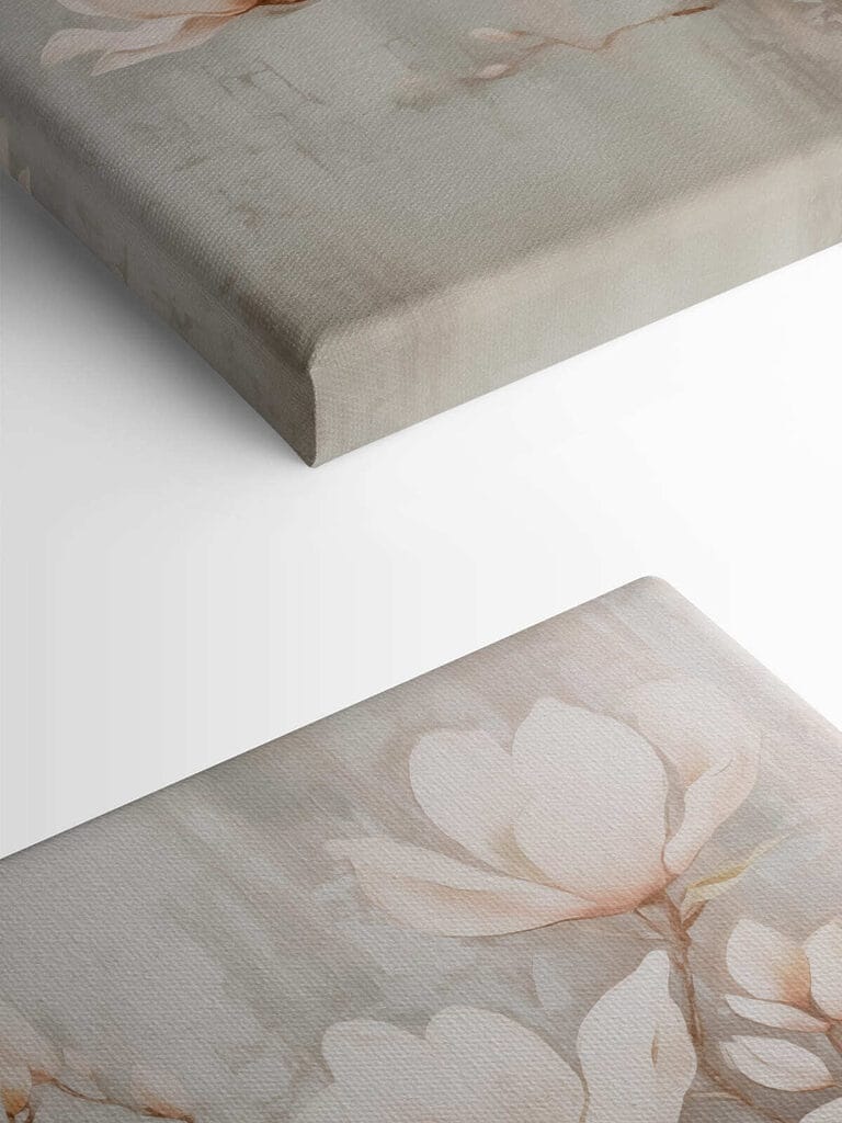 Painting of flowers on a wall Painting of flowers on a wall