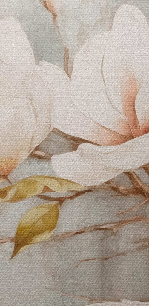 Painting of flowers on a wall Painting of flowers on a wall