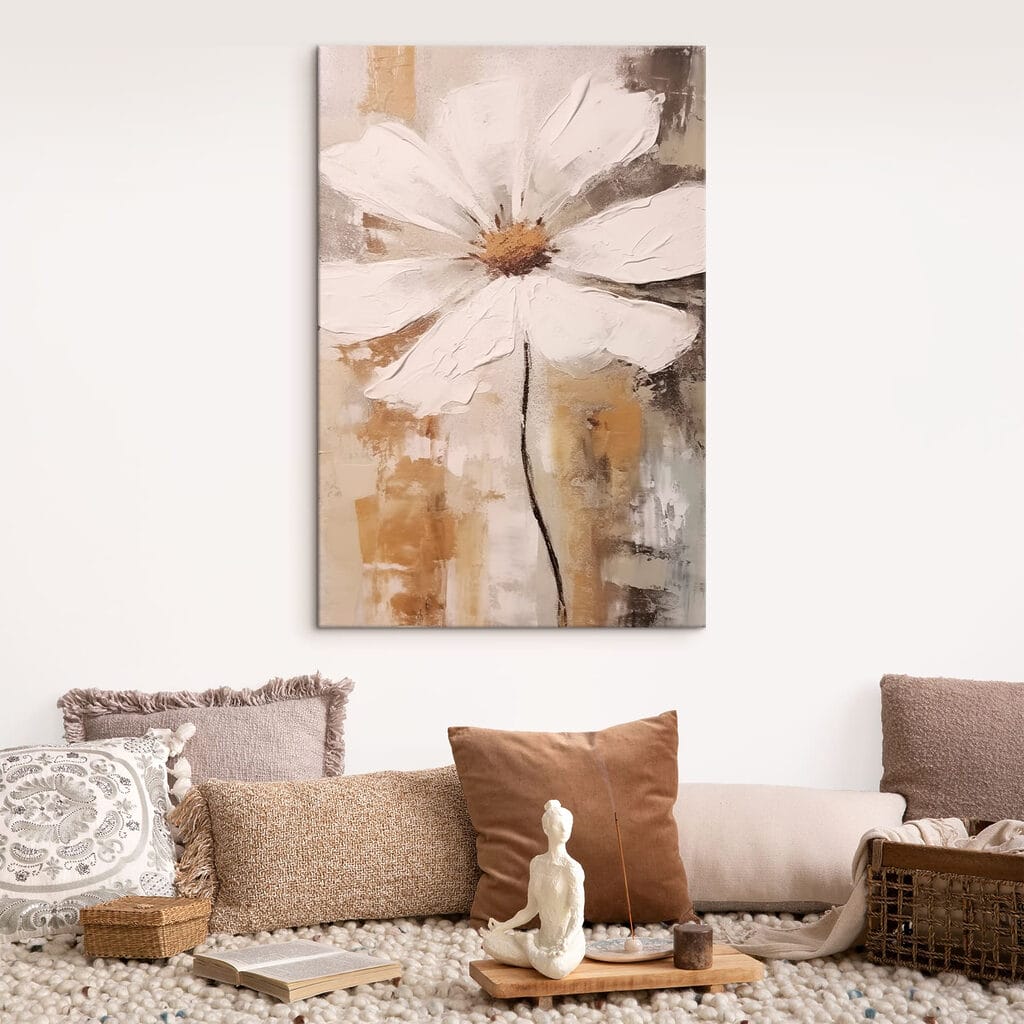 Painting of a white flower Painting of a white flower