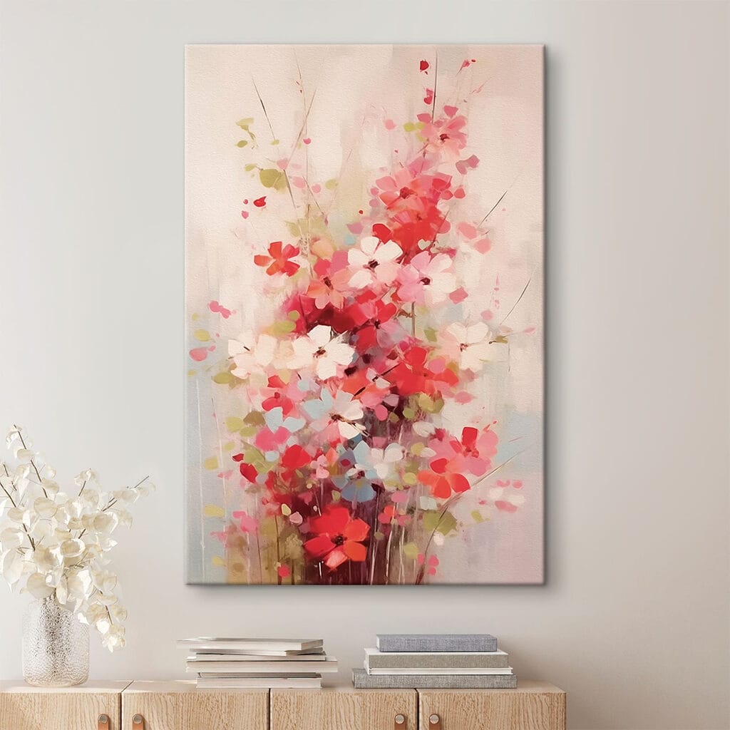 Painting of flowers in a vase Painting of flowers in a vase