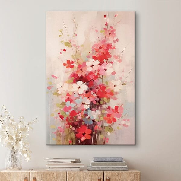 Painting of flowers in a vase Painting of flowers in a vase