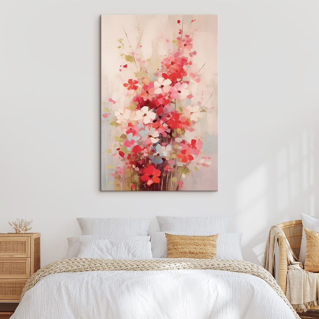 Painting of flowers in a vase Painting of flowers in a vase
