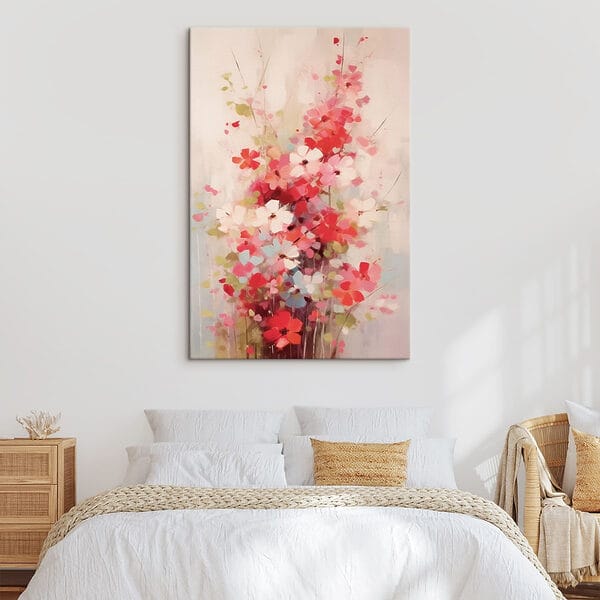 Painting of flowers in a vase Painting of flowers in a vase