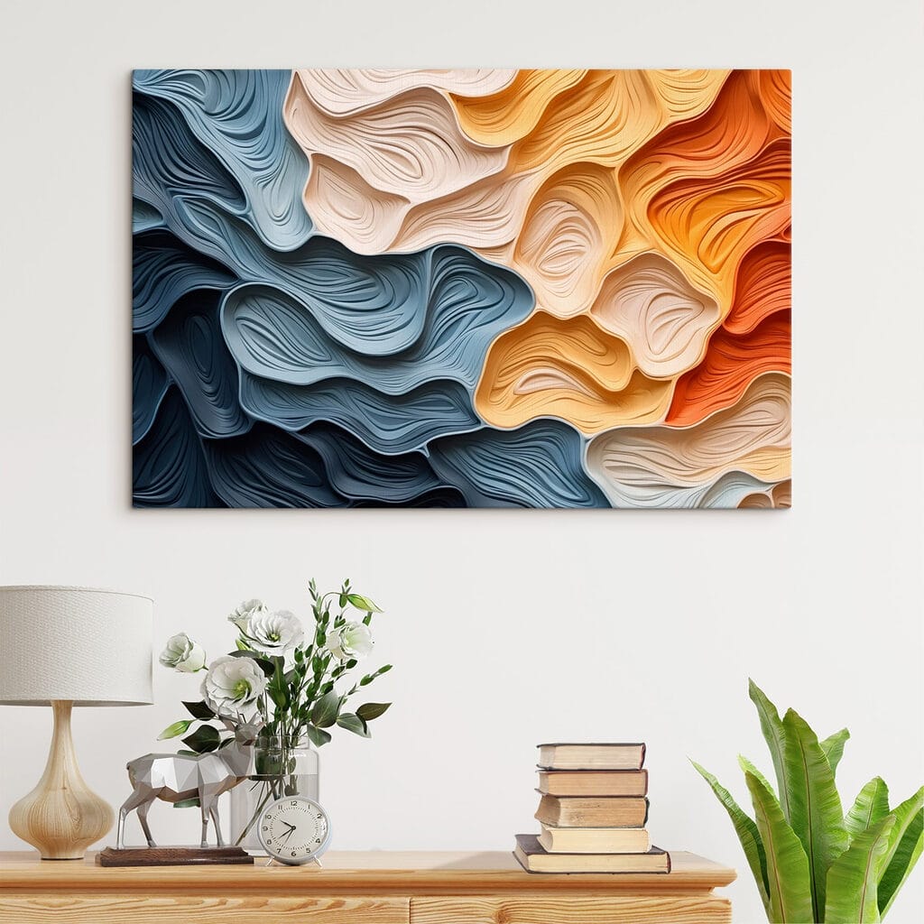 Flowing colors in abstract design