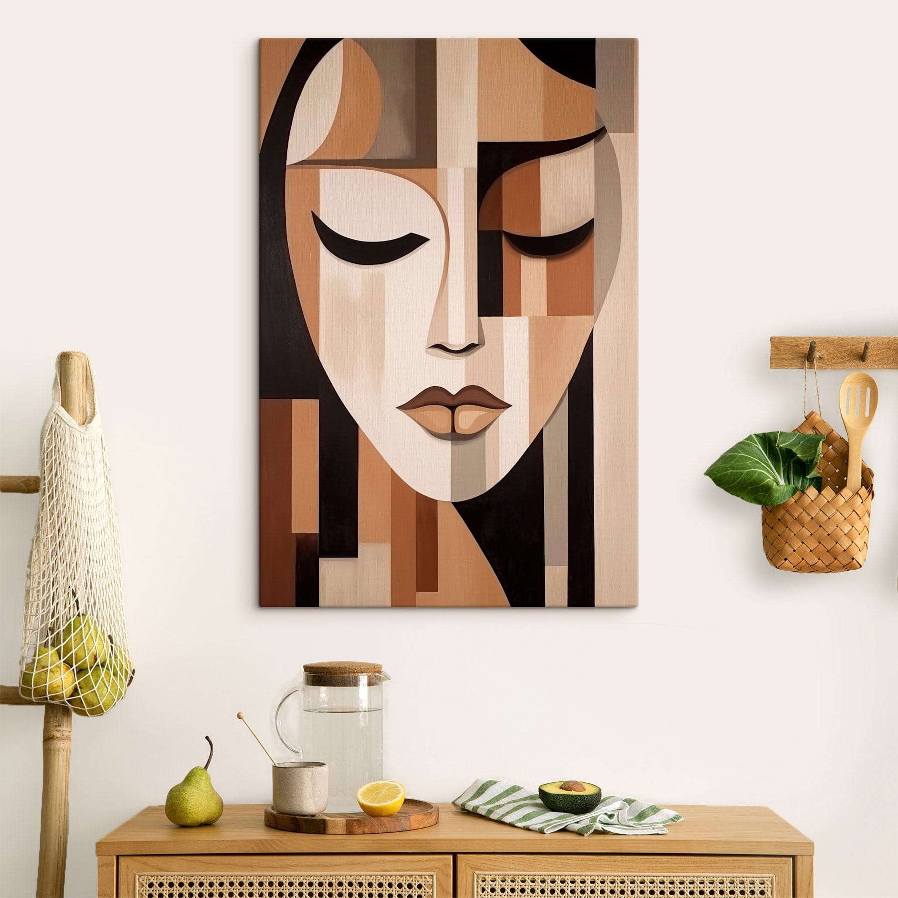 Painting of a woman's face