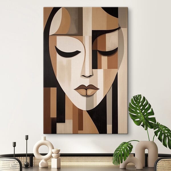 Painting of a woman's face Painting of a woman's face