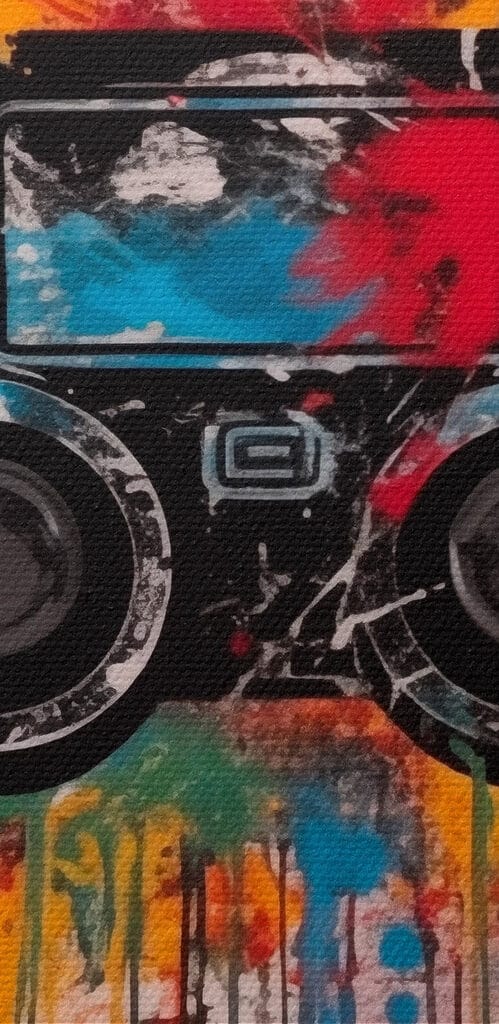 Video game controller with paint splatters Video game controller with paint splatters