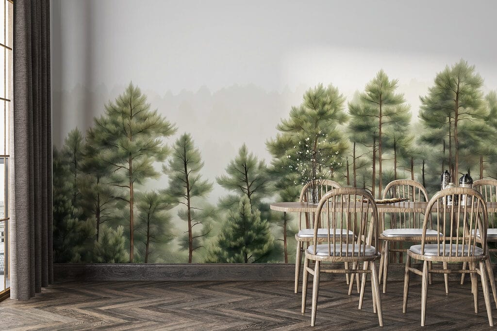 Group of trees in a forest