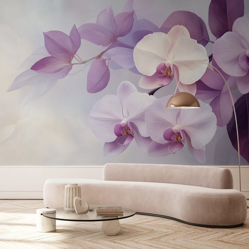 Delicate orchids in soft hues