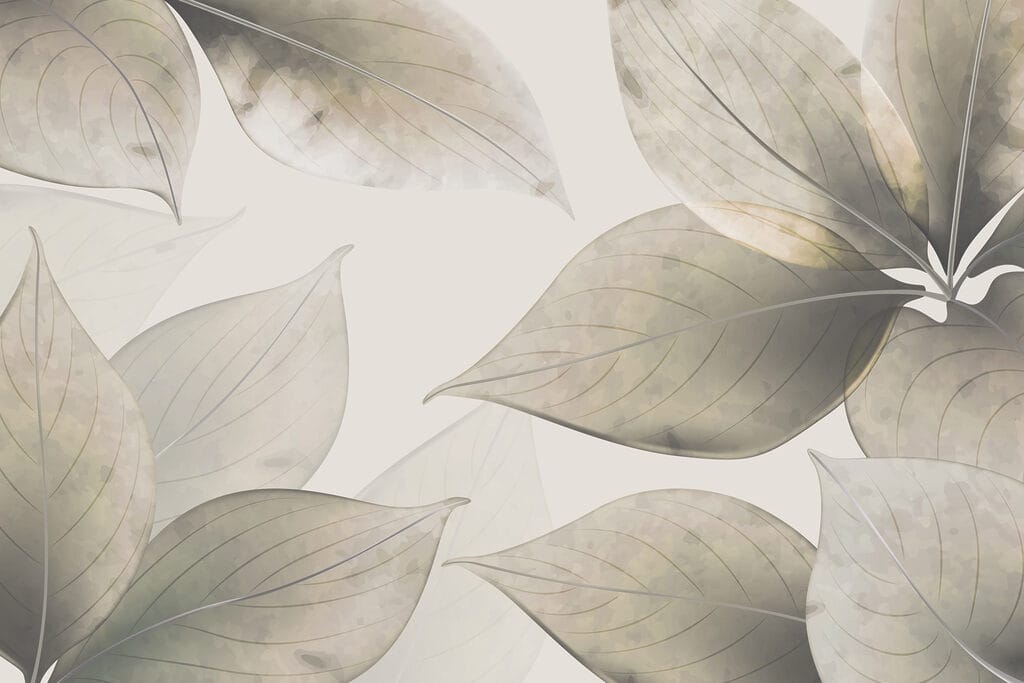 Serene leaves in soft colors