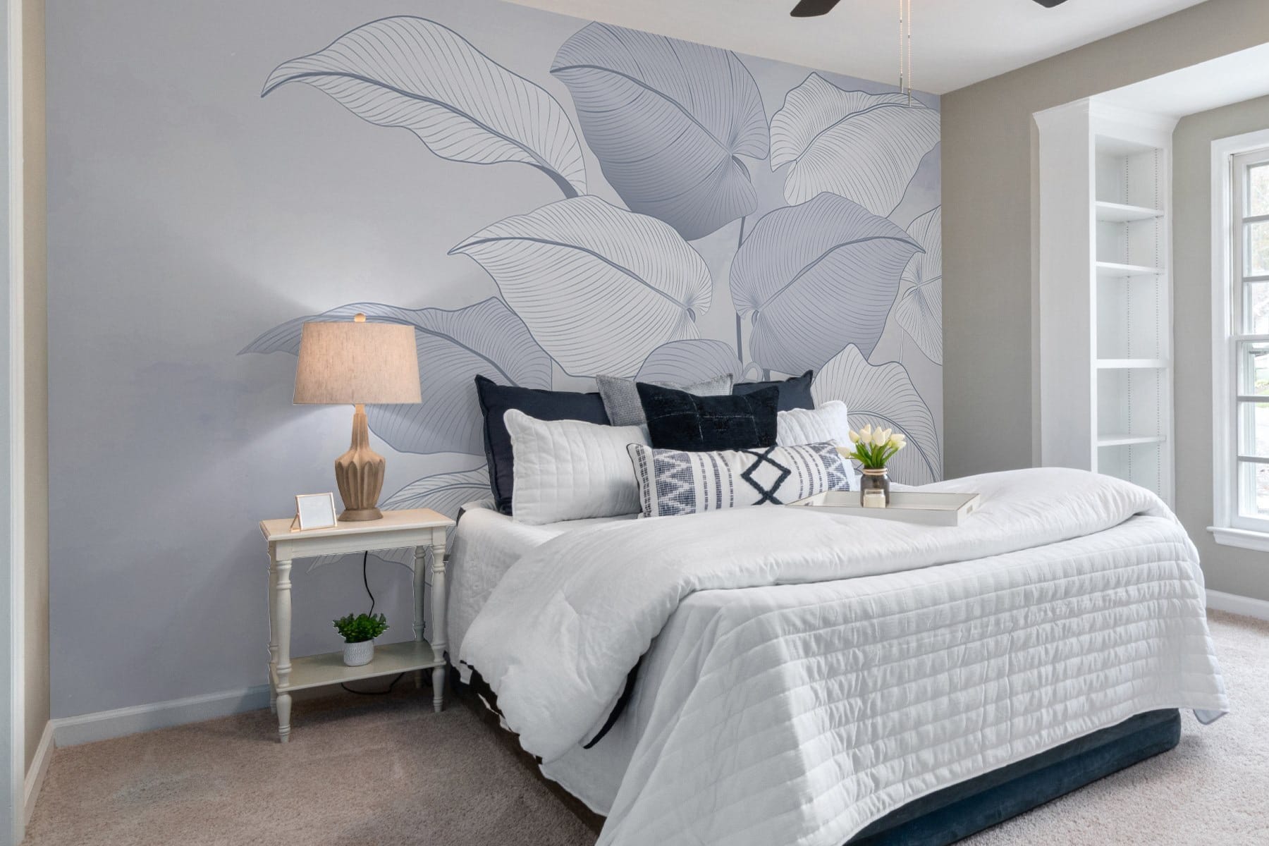 Delicate leaves in soft hues