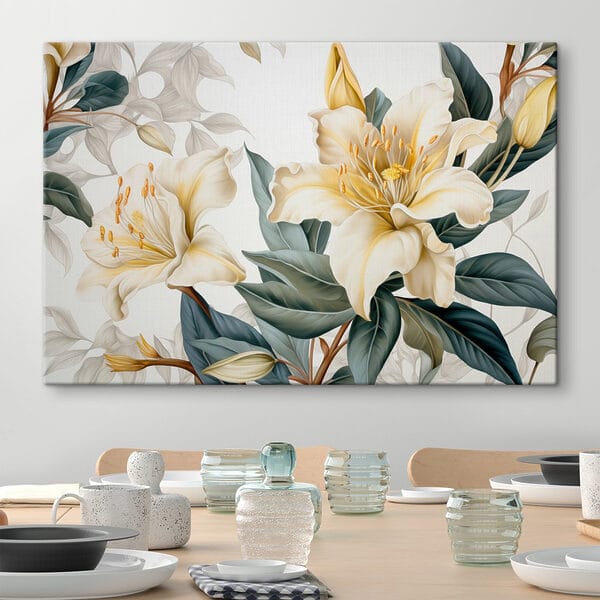Delicate blooms amidst lush foliage Delicate blooms amidst lush foliage