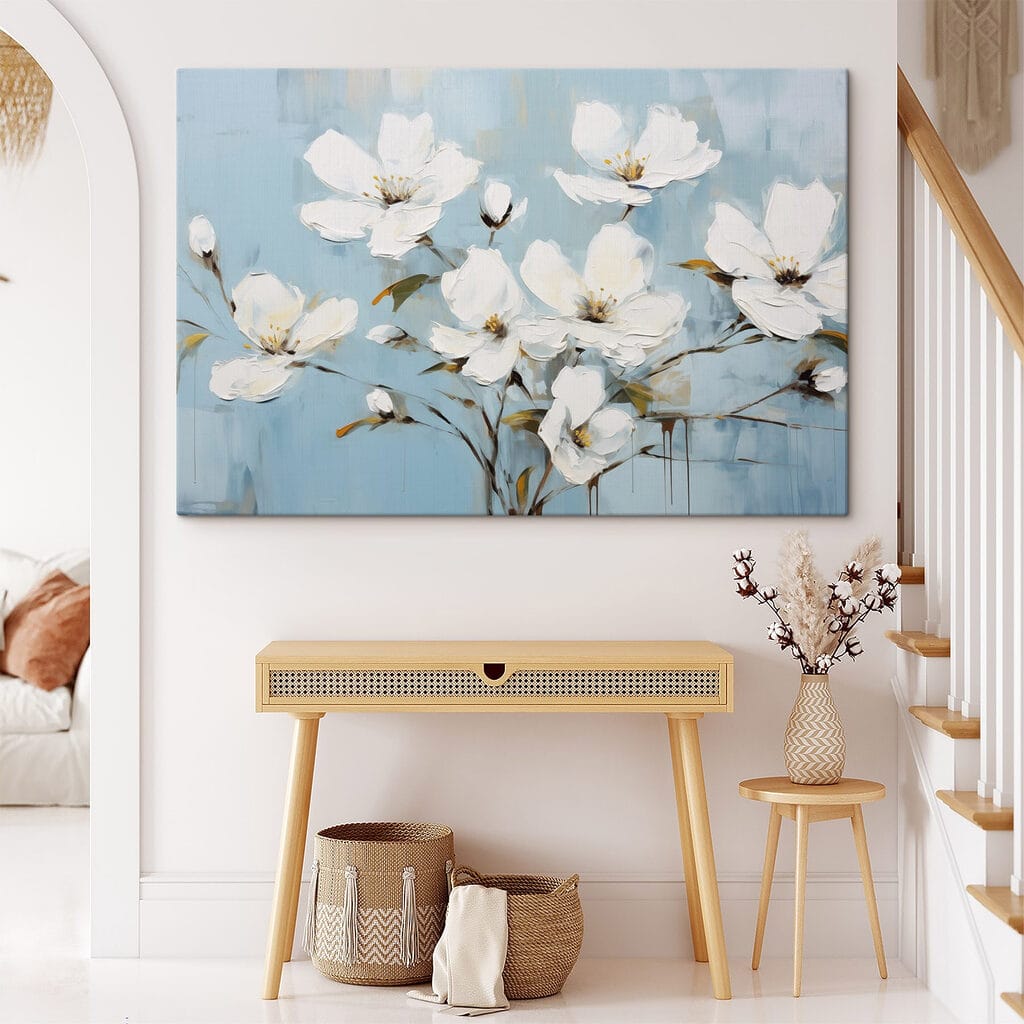 Painting of white flowers Painting of white flowers
