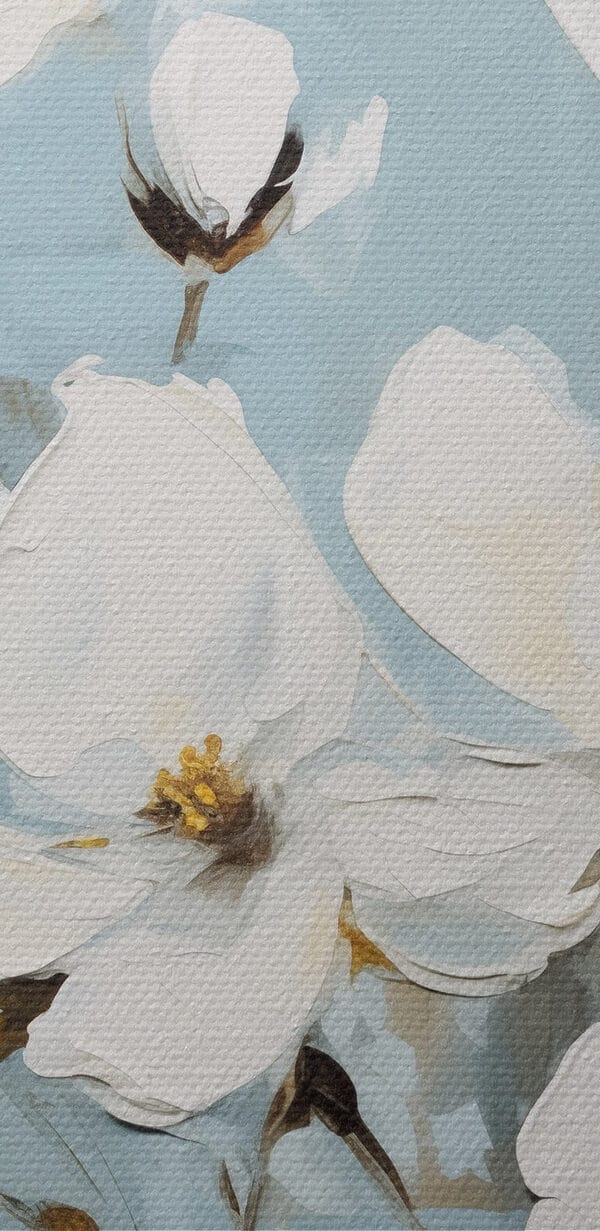 Painting of white flowers Painting of white flowers