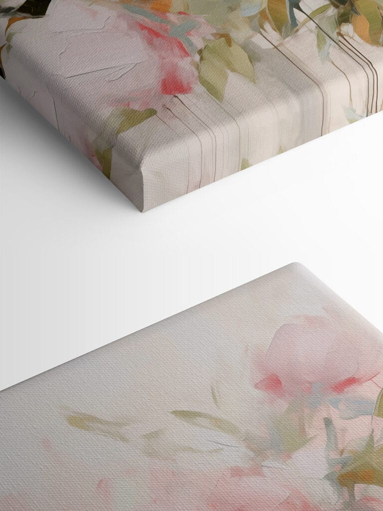 Painting of pink flowers Painting of pink flowers