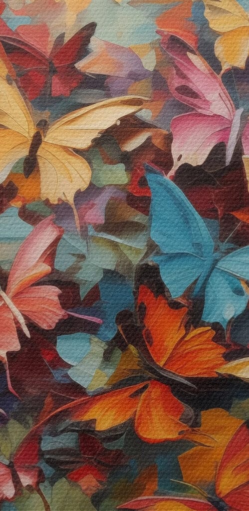 Group of butterflies on a blue background