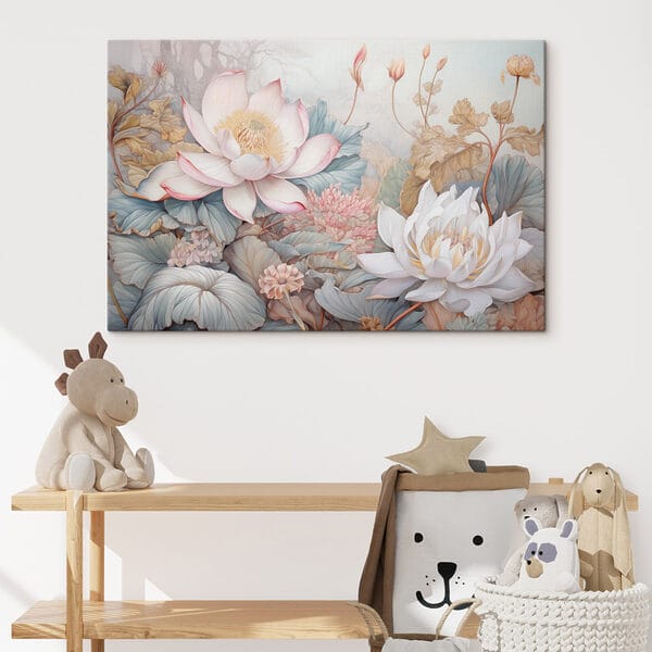 Painting of flowers and leaves Painting of flowers and leaves