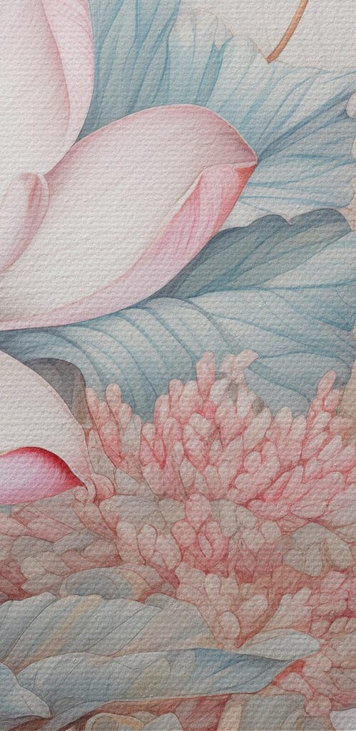 Painting of flowers and leaves Painting of flowers and leaves