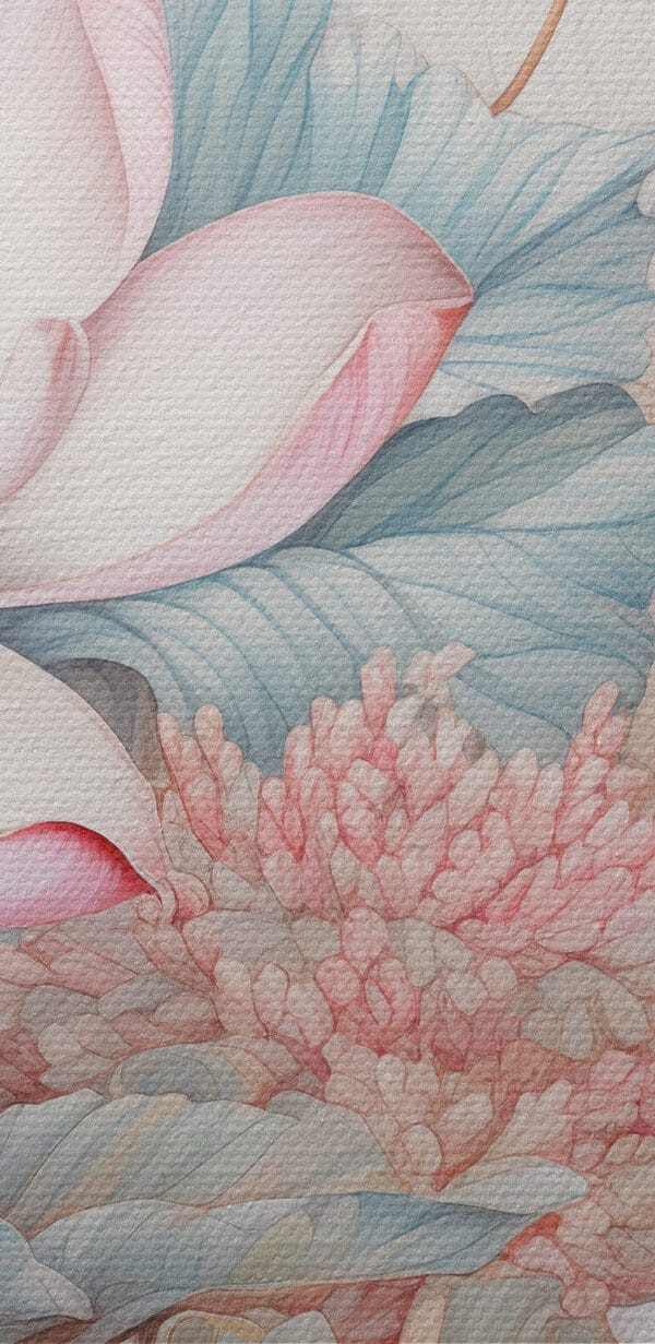 Painting of flowers and leaves Painting of flowers and leaves