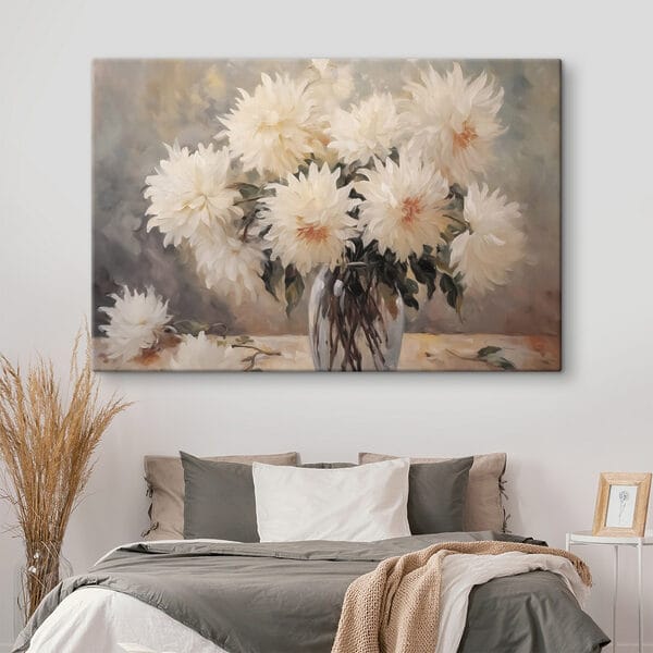 Painting of flowers in a vase Painting of flowers in a vase
