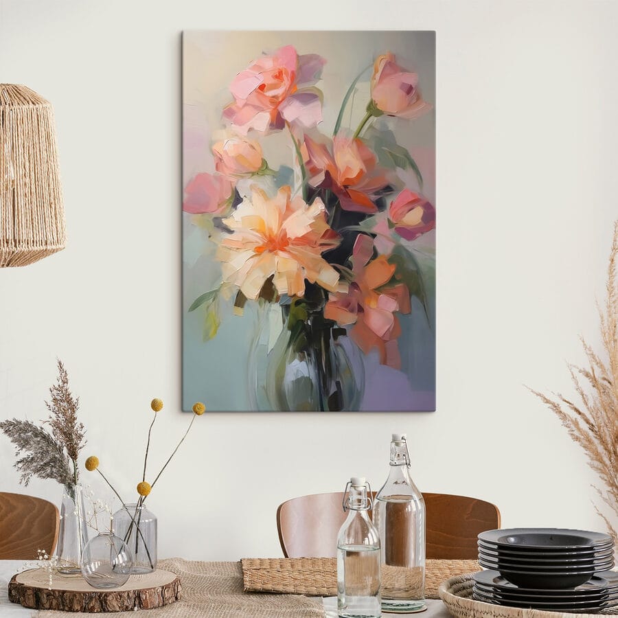 Painting of flowers in a vase Painting of flowers in a vase