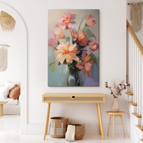 Painting of flowers in a vase Painting of flowers in a vase