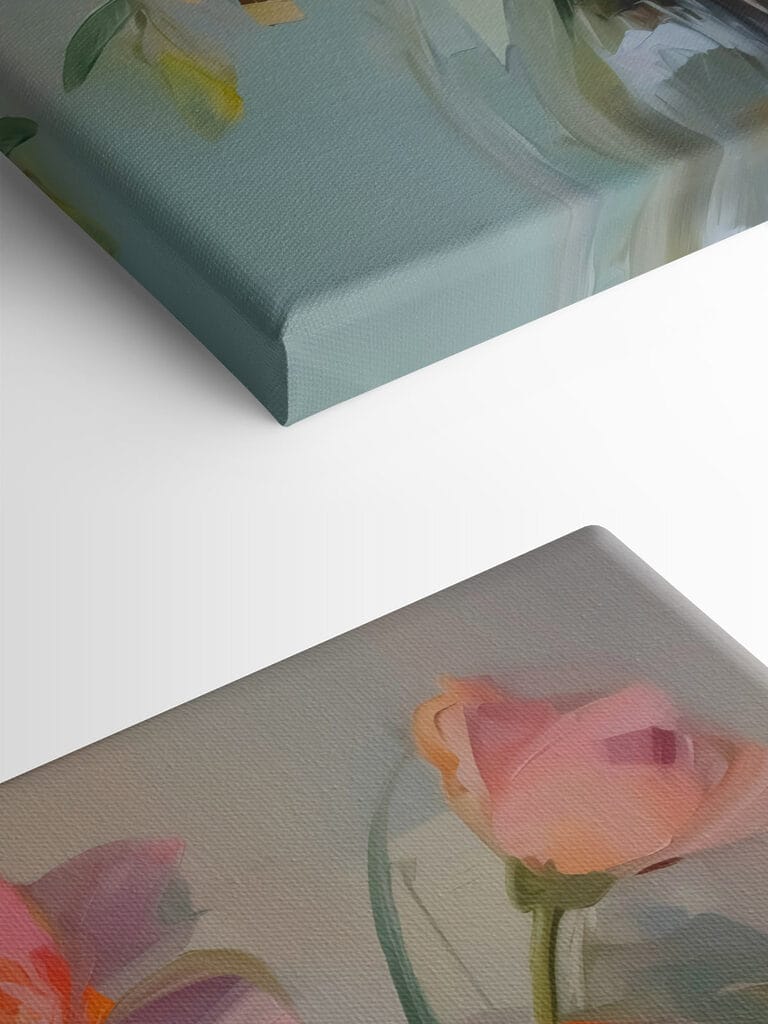 Painting of flowers in a vase