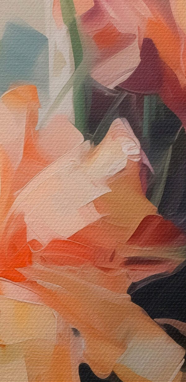 Painting of flowers in a vase Painting of flowers in a vase