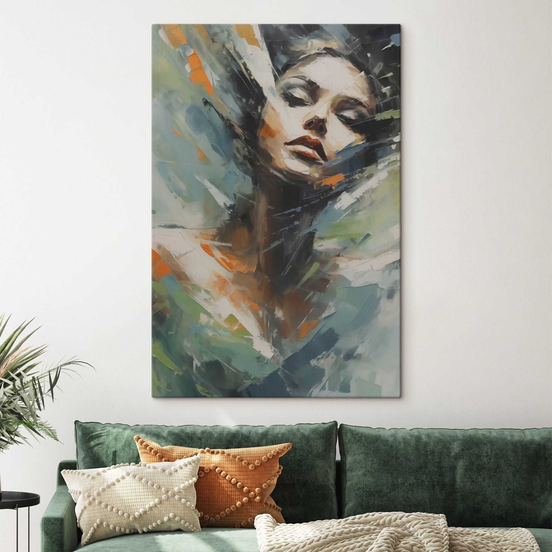 Painting of a woman's face