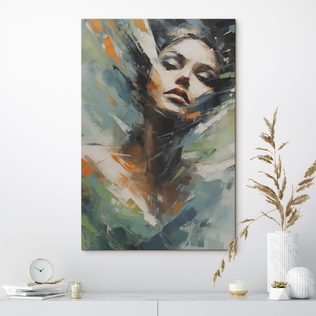 Painting of a woman's face