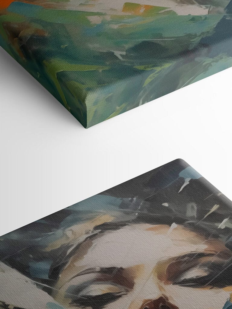 Painting of a woman's face