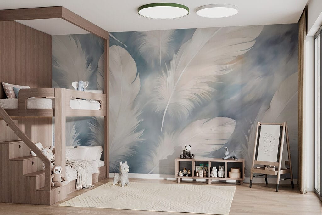 Group of white feathers