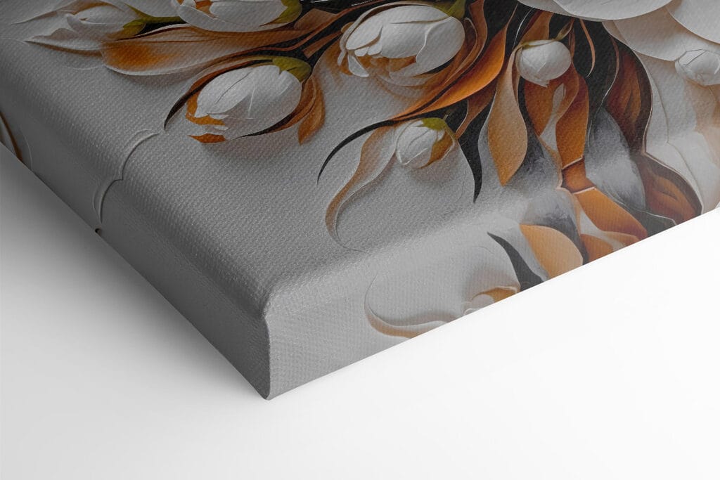 White flowers and leaves